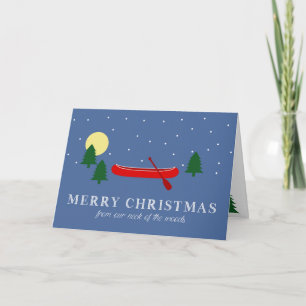 Christmas Canoe Greeting Card
