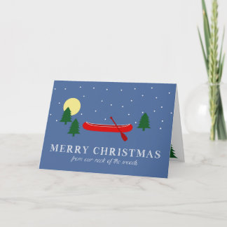 Christmas Canoe Greeting Card
