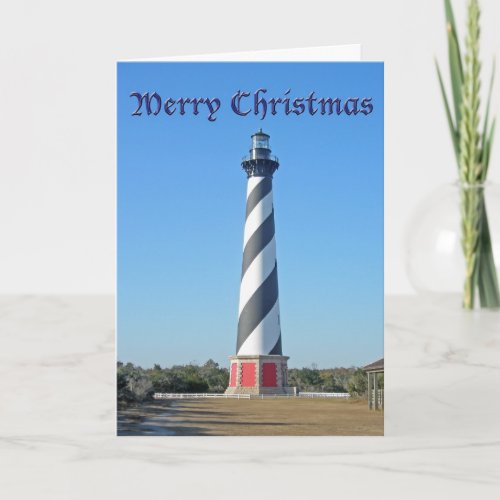 Christmas Cape Hatteras Lighthouse Holiday Card