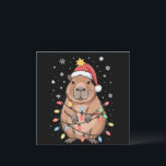 Christmas Capybara With Santa Hat Xmas Lights Tree Holiday Card<br><div class="desc">Christmas Capybara With Santa Hat Xmas Lights Tree</div>