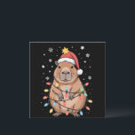 Christmas Capybara With Santa Hat Xmas Lights Tree Holiday Card<br><div class="desc">Christmas Capybara With Santa Hat Xmas Lights Tree</div>