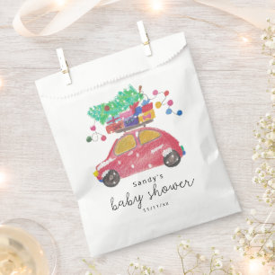 Christmas car - baby shower favor bag