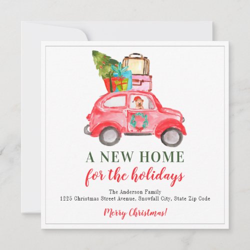 Christmas Car Bags New Home Cute Holiday Moving Announcement