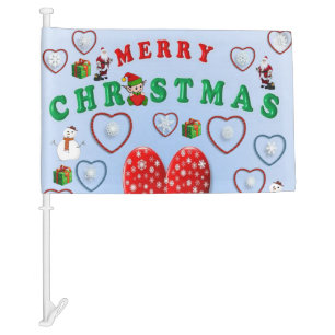 Christmas Car Flag