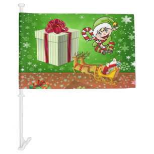 Christmas Car Flag