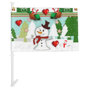 Christmas Car Flag