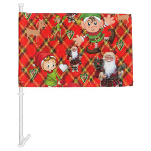 Christmas Car Flag