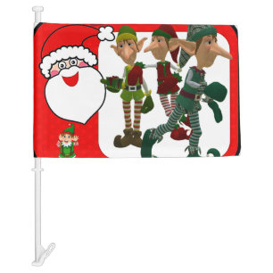 Christmas Car Flag