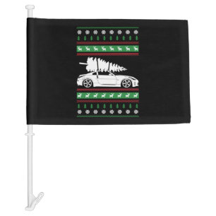 Christmas Car   Flag