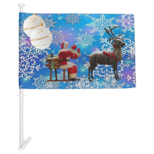 Christmas Car Flag