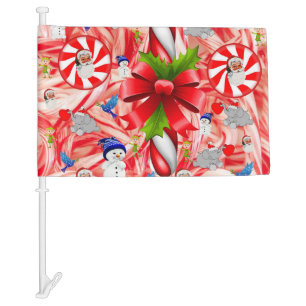 Christmas Car Flag