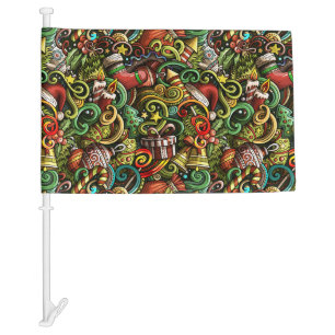 Christmas Car Flag
