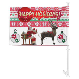 Christmas Car Flag