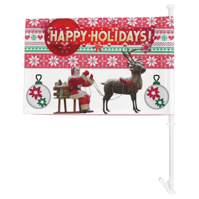 Christmas Car Flag (Back)