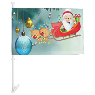 Christmas Car Flag