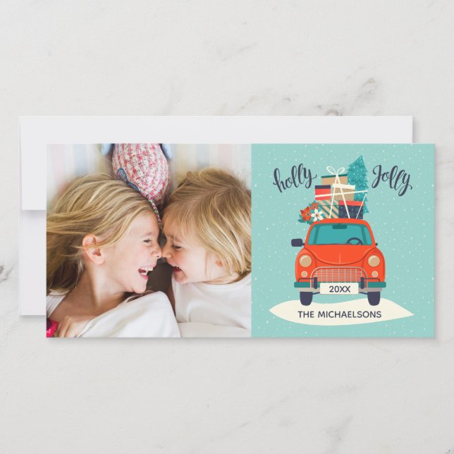 Christmas Car | Holiday Photo Card (Front)