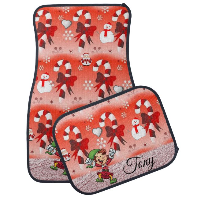 Christmas Car Mat Elf (Set)