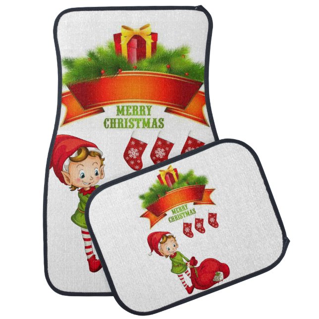 Christmas Car Mat Elf (Set)