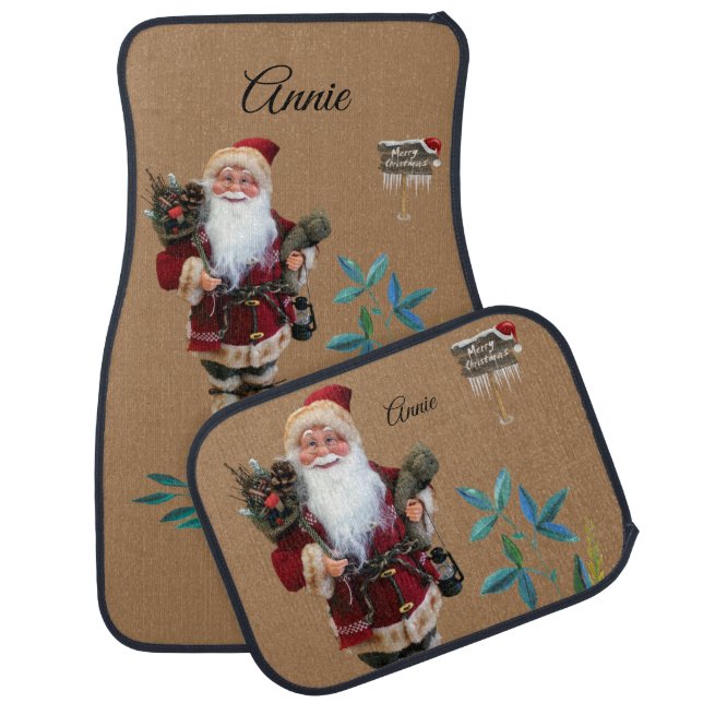 Christmas Car Mat Santa (Set)