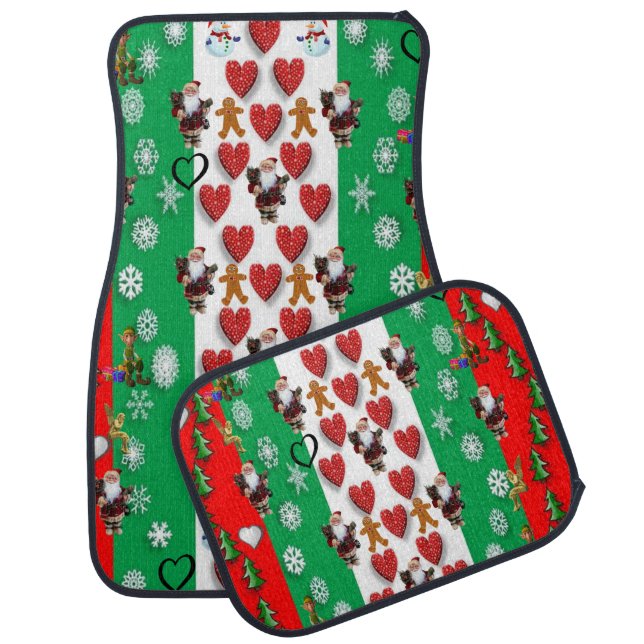 Christmas Car Mat Santa (Set)