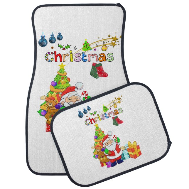 Christmas Car Mat Santa (Set)