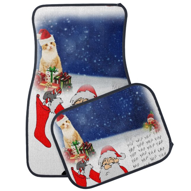 Christmas Car Mat Santa (Set)