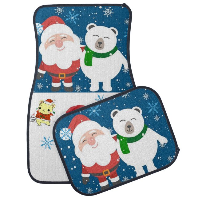 Christmas Car Mat Santa (Set)