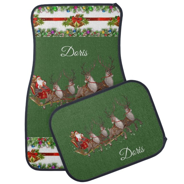 Christmas Car Mat Santa (Set)