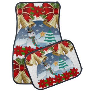 Christmas Car Mat Snowman