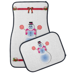 Christmas Car Mat Snowman