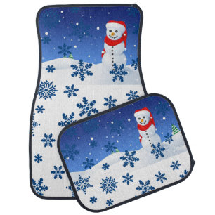 Christmas Car Mat Snowman