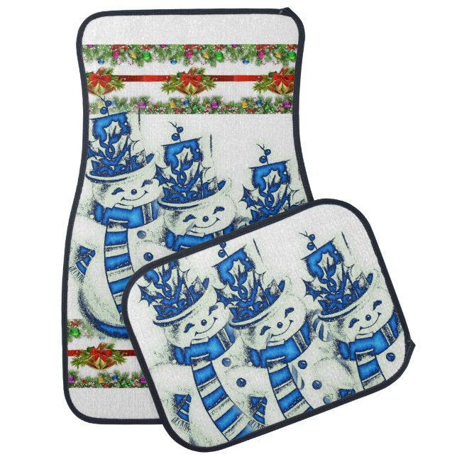 Christmas Car Mat Snowman (Set)