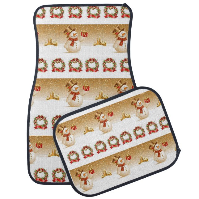 Christmas Car Mat Snowman (Set)