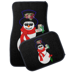 Christmas Car Mat Snowman