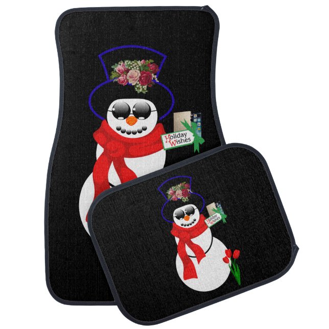 Christmas Car Mat Snowman (Set)