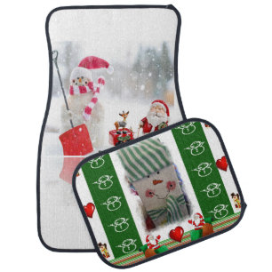 Christmas Car Mat Snowman