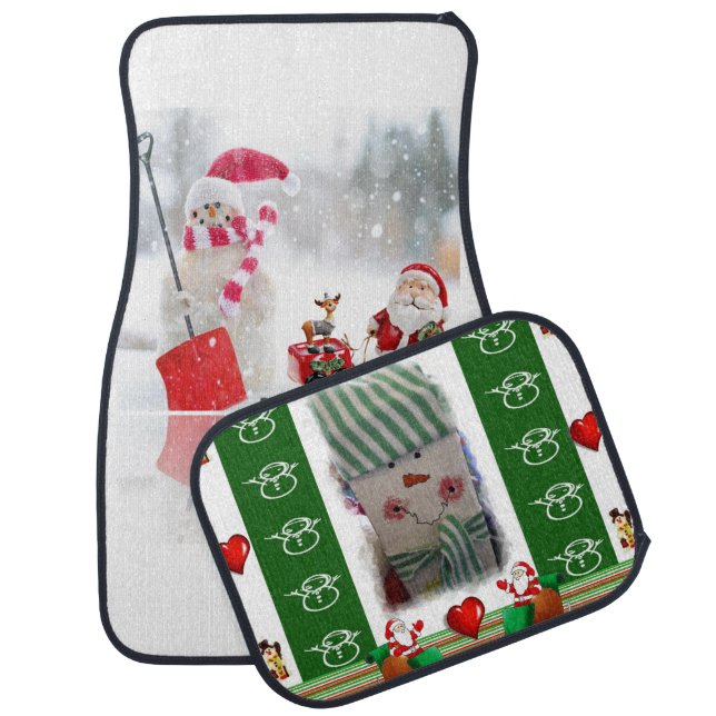 Christmas Car Mat Snowman (Set)