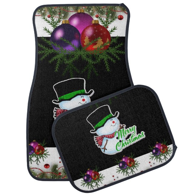 Christmas Car Mat Snowman (Set)