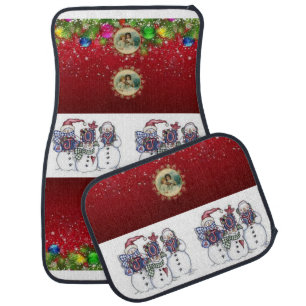 Christmas Car Mat Snowman