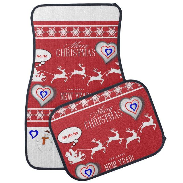 Christmas Car Mat Snowman (Set)