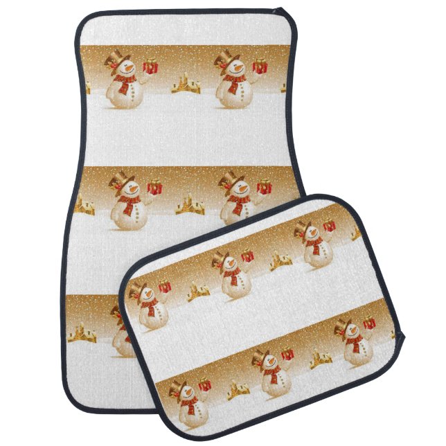 Christmas Car Mat Snowman (Set)