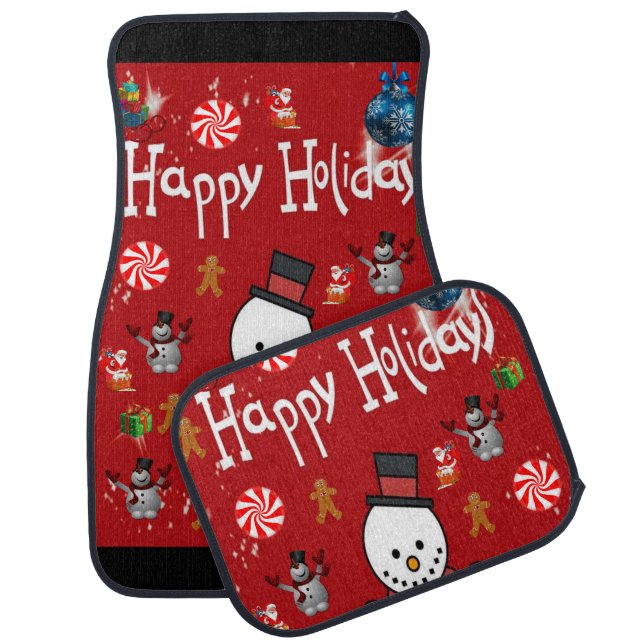Christmas Car Mat Snowman (Set)