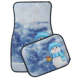 Christmas Car Mat Snowman