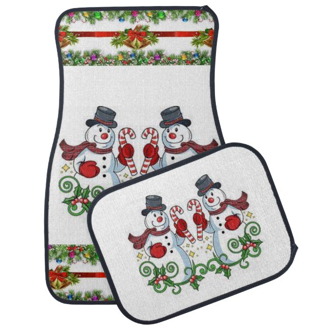 Christmas Car Mat Snowman (Set)