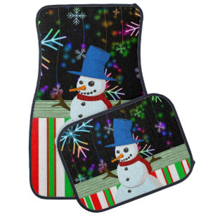 Christmas Car Mat Snowman