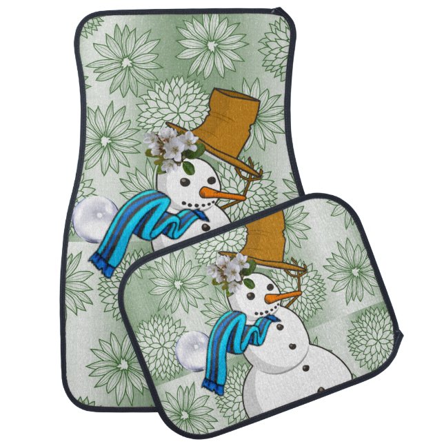 Christmas Car Mat Snowman (Set)