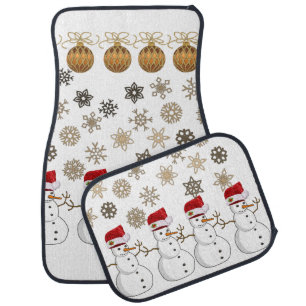 Christmas Car Mat Snowman