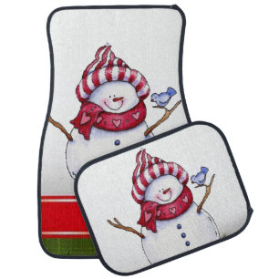 Christmas Car Mat Snowman