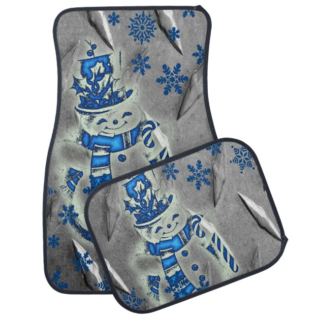 Christmas Car Mat Snowman (Set)