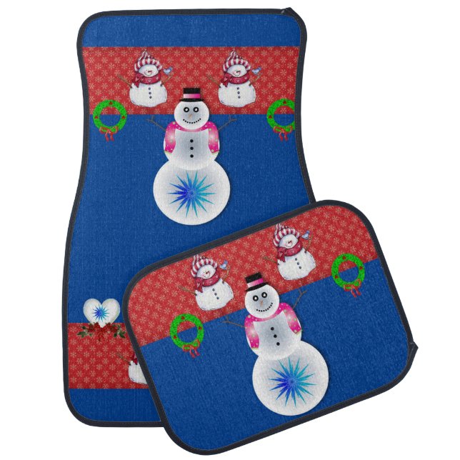 Christmas Car Mat Snowman (Set)